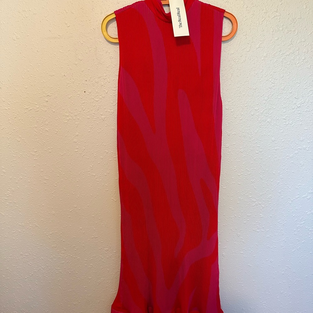 Milly Red and Pink Patterned Dress